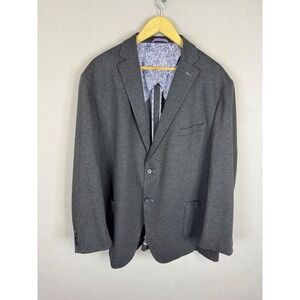 Jermyn & Bond Mens Modern Fit Knit‎ Blazer Charcoal Grey Sport Coat XXL Regular